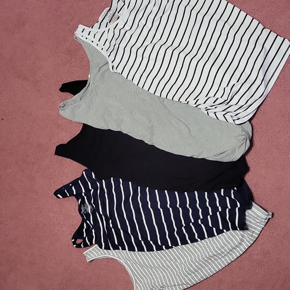 Lot of 5 maternity tank tops